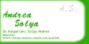 andrea solya business card